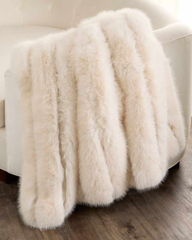 Faux Fox Throw, 60" x 72"